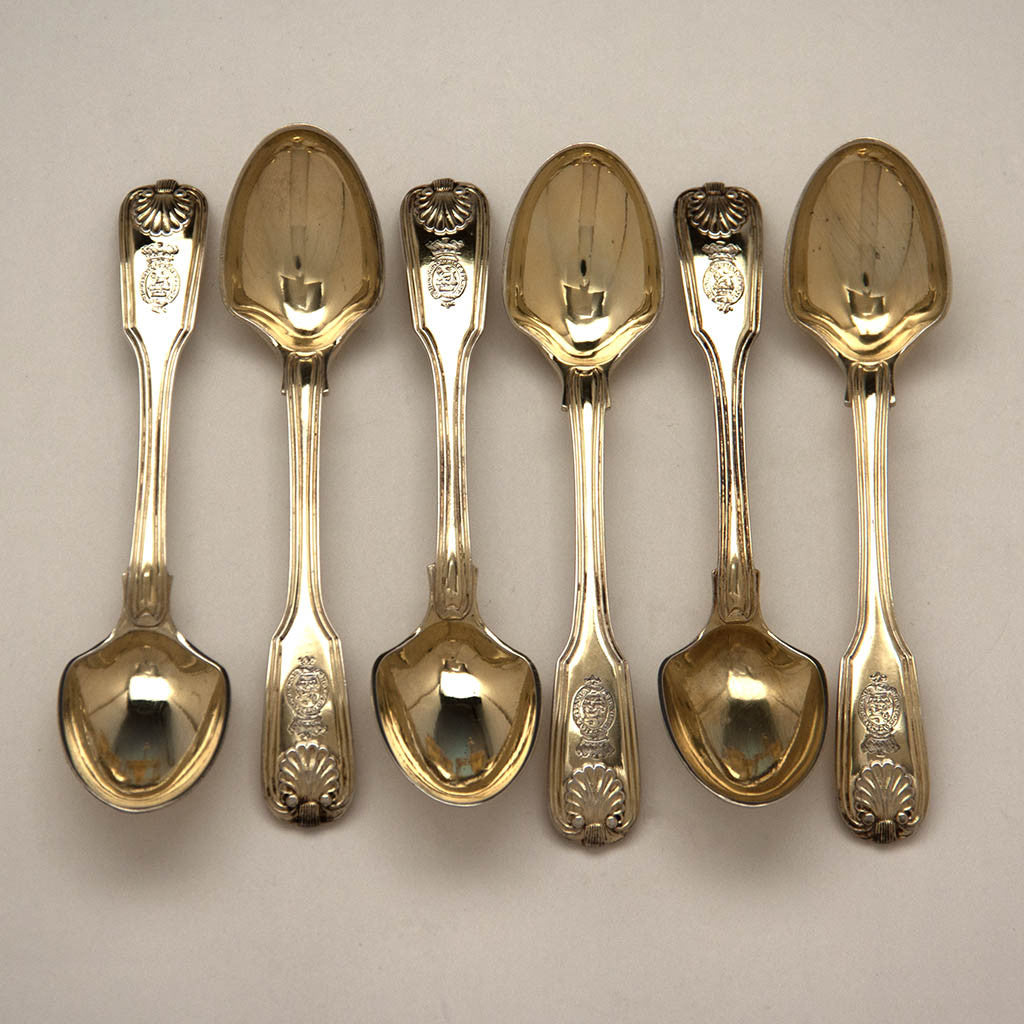 Spoons to Rebecca Emes and Edward Barnard Royal Silver: George III English Silver Gilt Egg Frame, London, 1809/10, bearing the Royal Badge for HRH Prince Adolphus, 1st Duke of Cambridge, KG, son of King George III