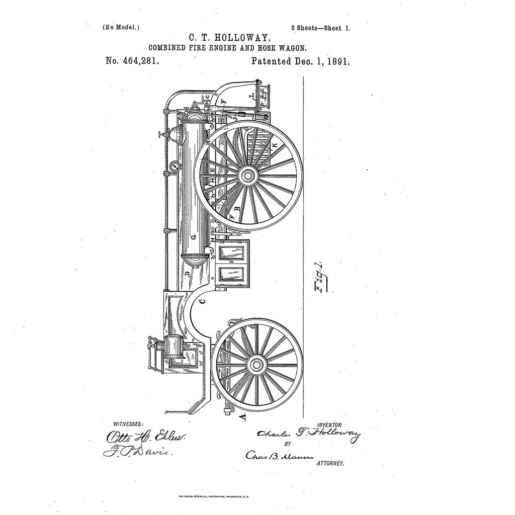 CT Holloway Fire Engine Patent