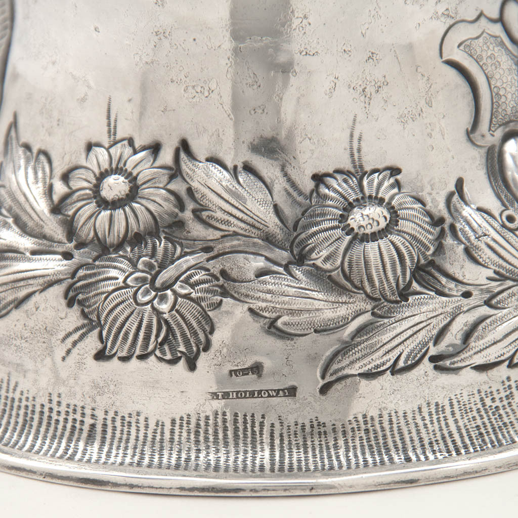 Marks on Samuel Kirk (probably) American Coin Silver Presentation Fire Trumpet, Baltimore, c. 1854, Retailed C. T. Holloway, Baltimore