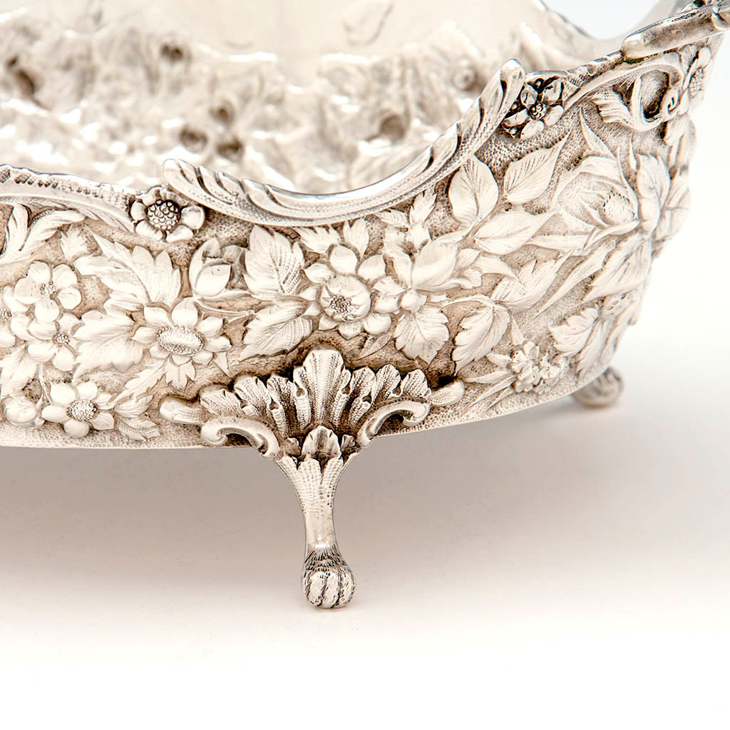 Foot of the Andrew E. Warner 11oz Silver Bread or Fruit Basket, Baltimore, c. 1850s