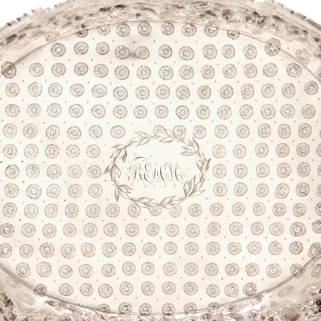 Interior of the Andrew E. Warner 11oz Silver Bread or Fruit Basket, Baltimore, c. 1850s