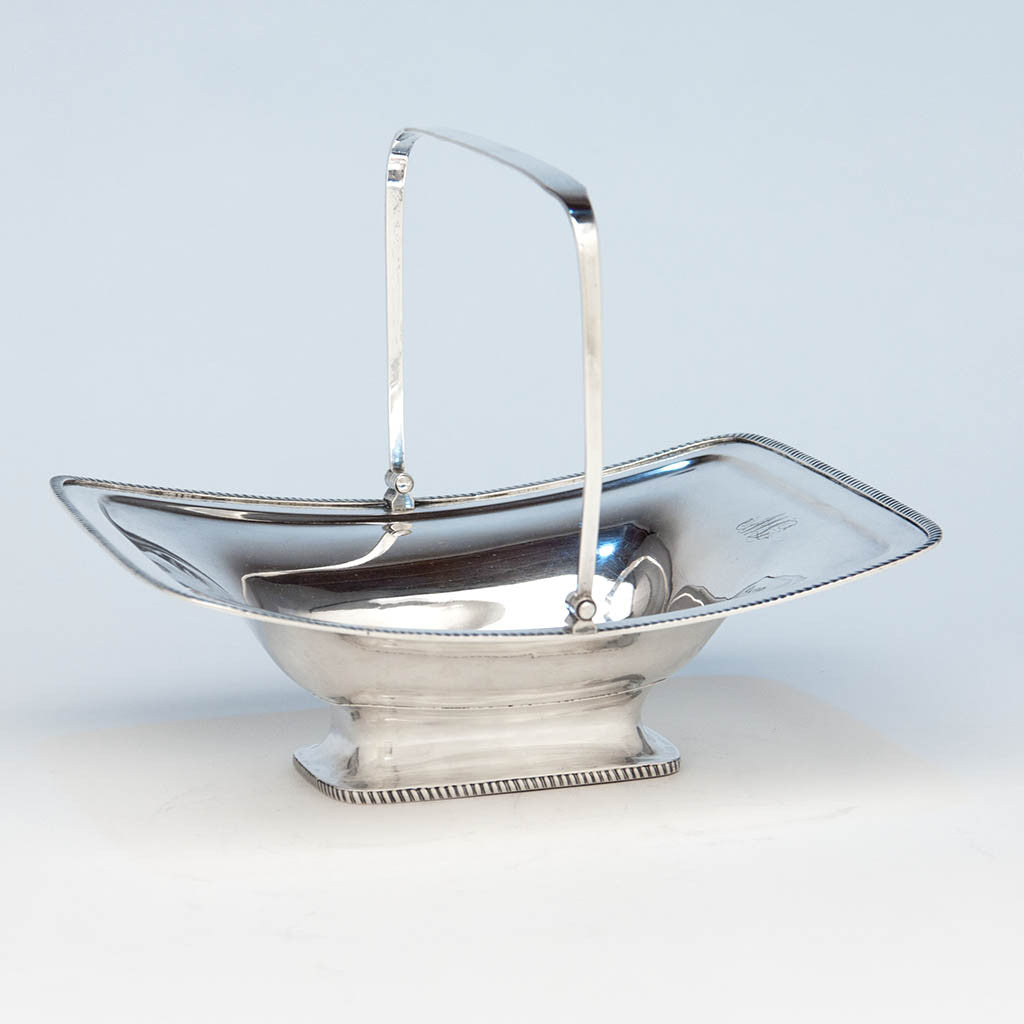 James Ward Antique Coin Silver Basket, Hartford, CT c. 1797-1802