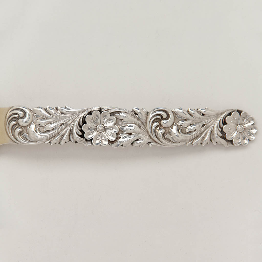 Handle to Shiebler Antique Sterling Silver Aesthetic Movement Asparagus Server, New York City, c. 1890