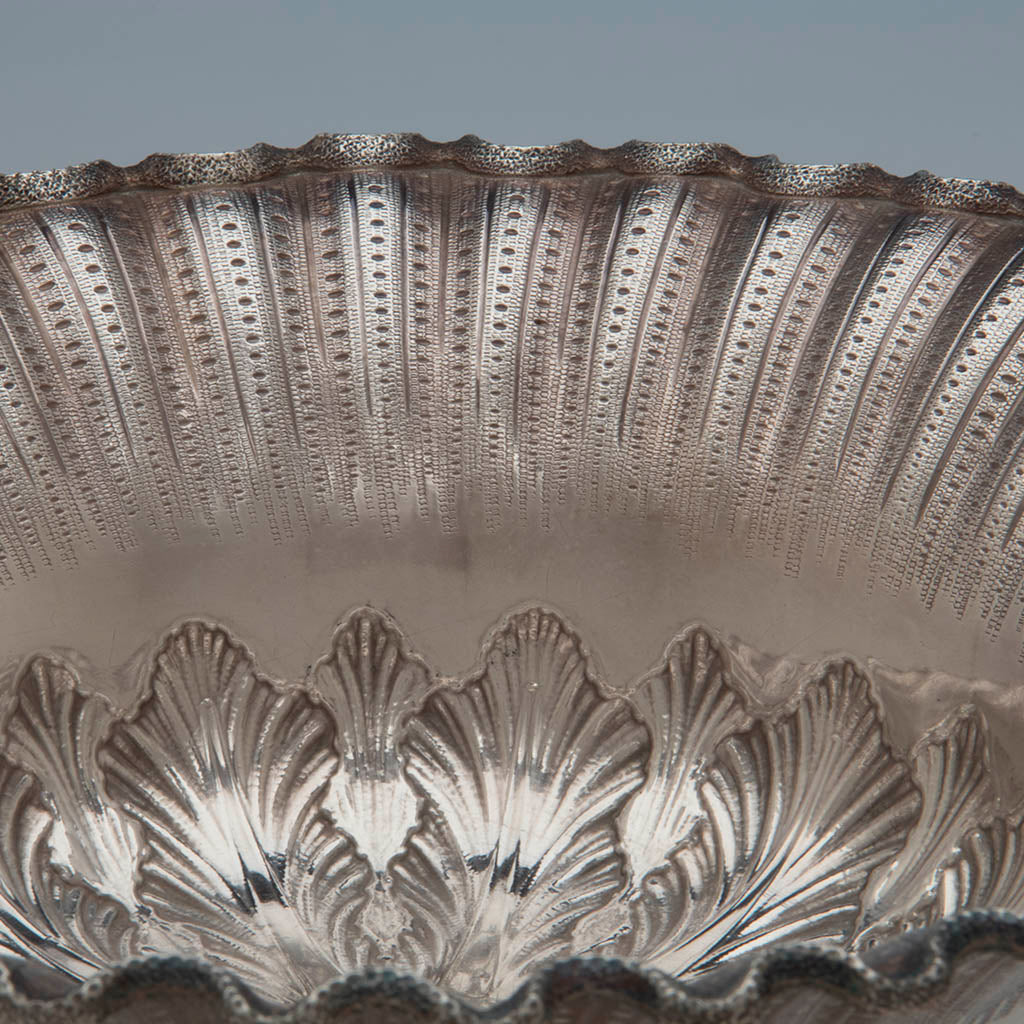 Border to George Sharp for Bailey &amp; Co Antique Sterling Silver Centerpiece Bowl, Philadelphia, PA, c. 1865