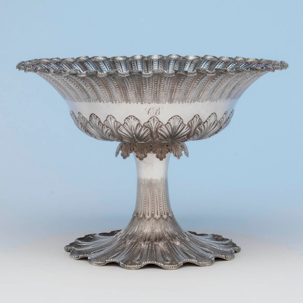 George Sharp for Bailey &amp; Co Antique Sterling Silver Centerpiece Bowl, Philadelphia, PA, c. 1865