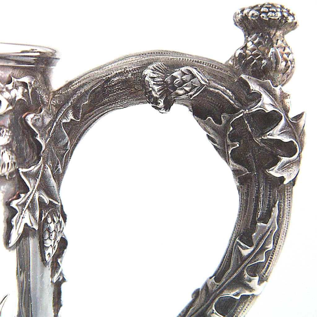 Handle to Gorham Special Order Sterling Masonic Presentation Beer Mug c. 1894 from the St. Andrew&#39;s Lodge, Boston Presented to William L. Richardson 