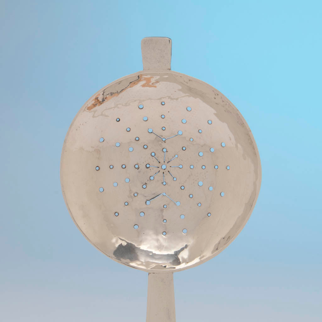 Bowl to Maria Regnier Arts and Crafts Sterling Strainer, St Louis, Missouri, c. 1940&#39;s