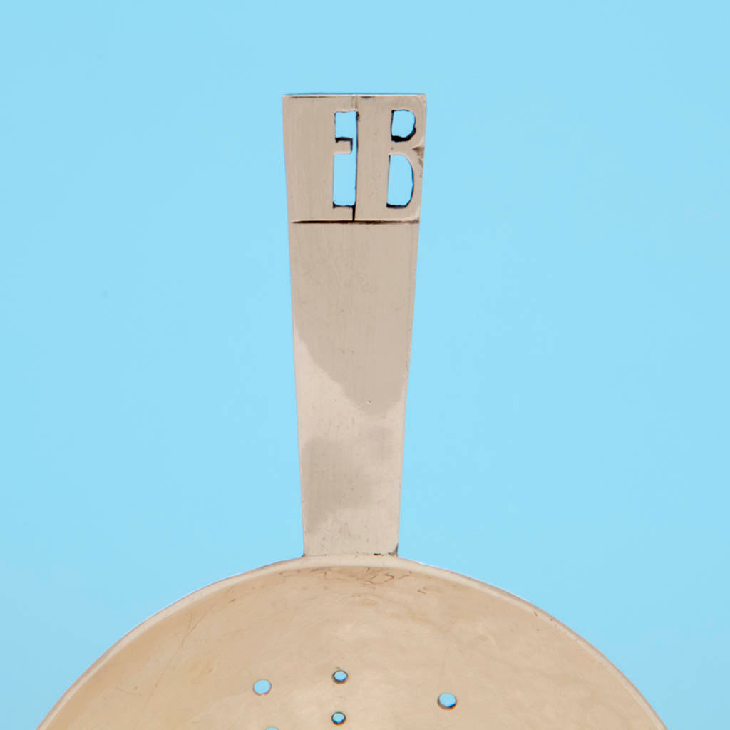 Handle to Maria Regnier Arts and Crafts Sterling Strainer, St Louis, Missouri, c. 1940&#39;s