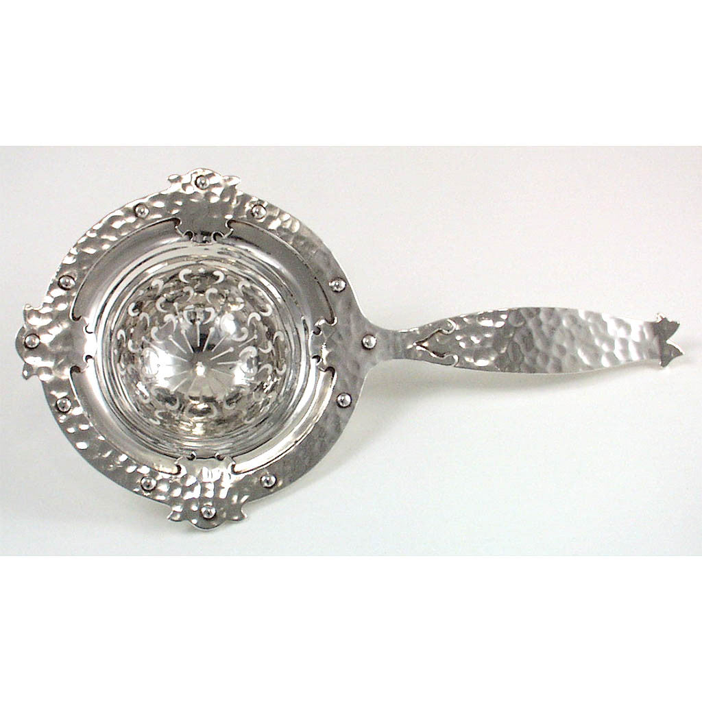 Mauser Sterling Arts & Crafts Tea Strainer, New York City, c. 1900