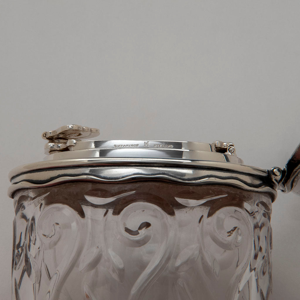 Secondary marks on Tiffany &amp; Co. Antique Sterling Silver and Glass Container, c. 1882