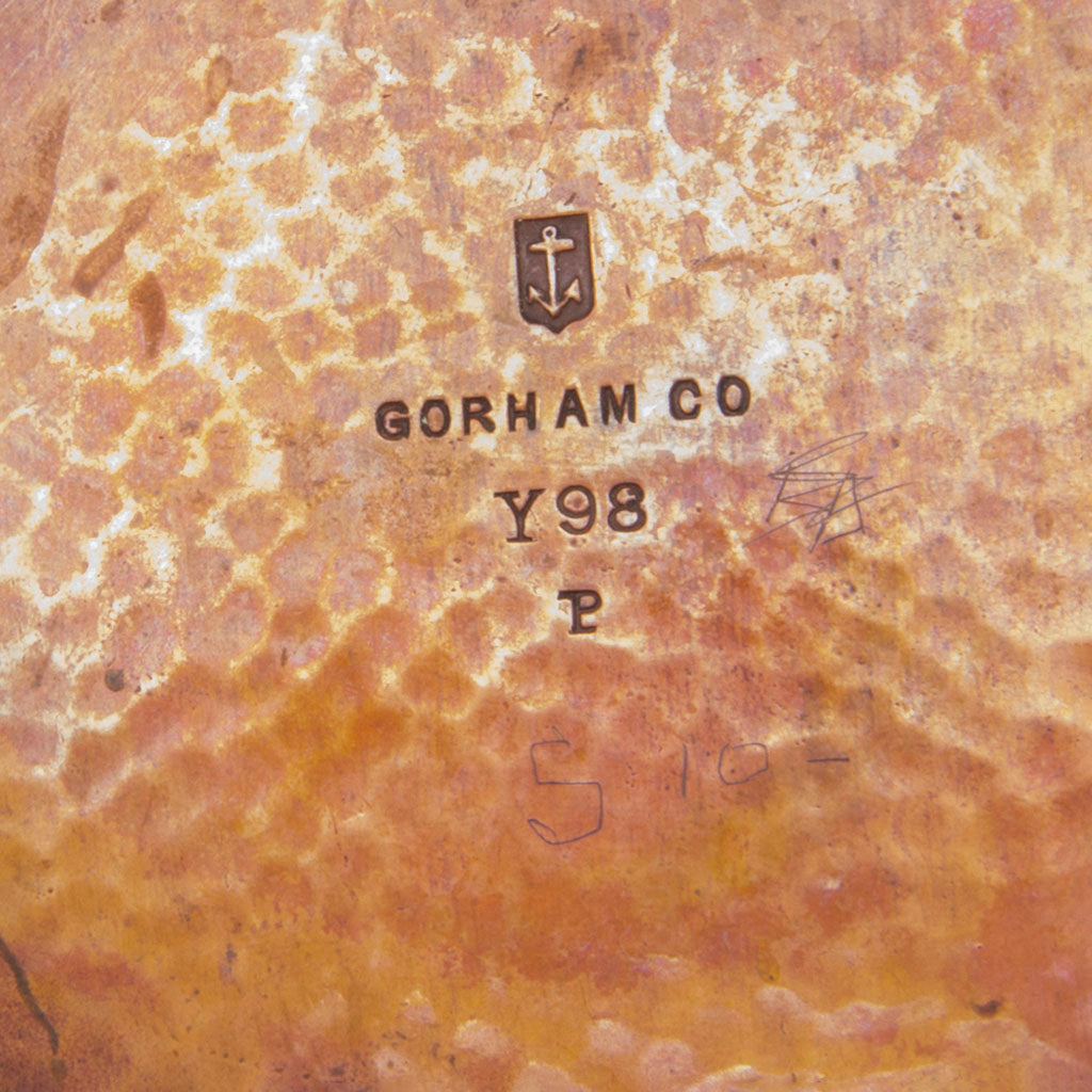 Marks on Gorham Antique Mixed Metal Copper and Silver Lamp Base/ Vase, Providence, RI, 1883