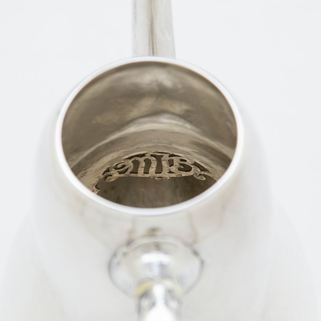 Pierced monogram in Peer Smed Antique Sterling Silver Coffee Set, New York City, NY, c. 1930s