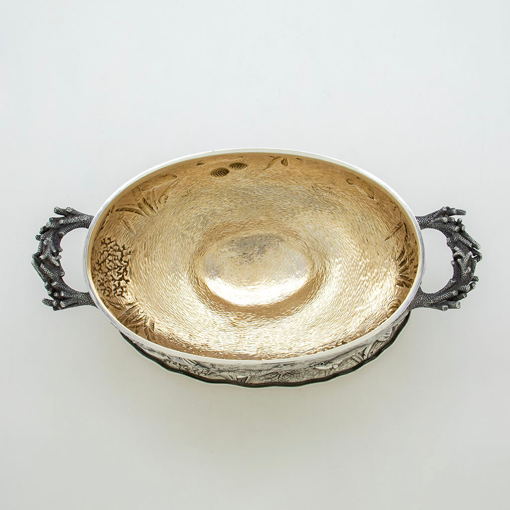 Interior of William Wilson &amp; Son Antique Sterling Silver Nautical Tureen, Philadelphia, PA, c. 1880