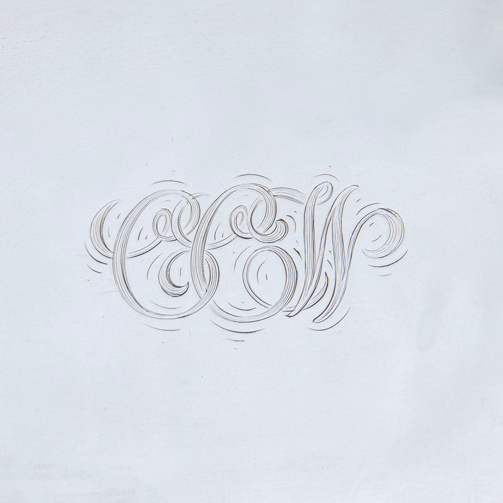 Tray monogram on William Wilson &amp; Son Antique Sterling Silver Nautical Tureen, Philadelphia, PA, c. 1880