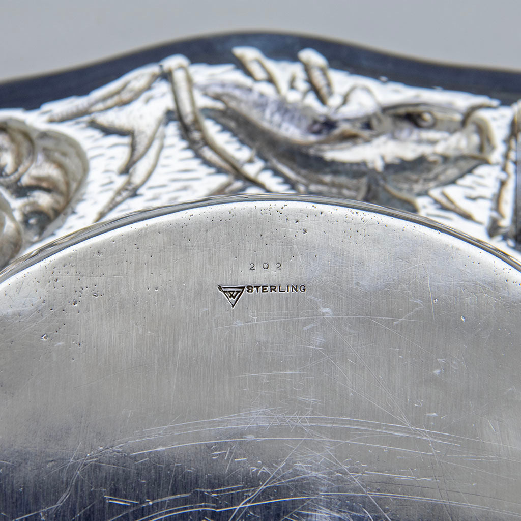 Mark on tray to William Wilson &amp; Son Antique Sterling Silver Nautical Tureen, Philadelphia, PA, c. 1880