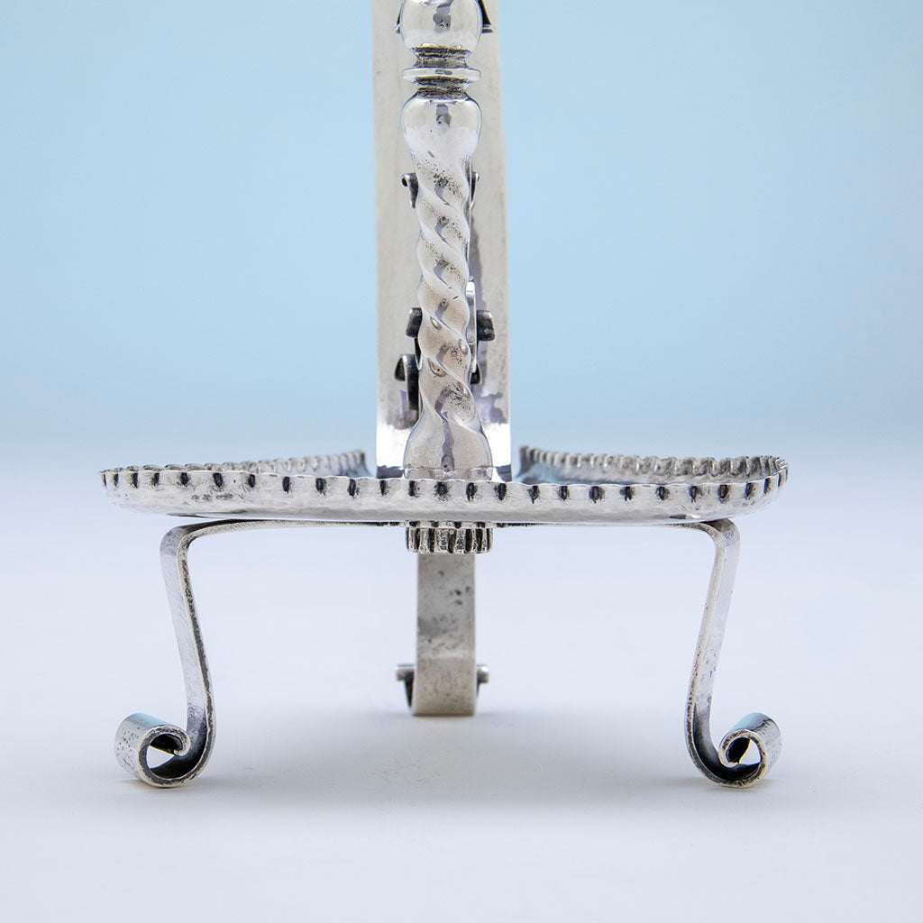 back of Dominick &amp; Haff Antique Sterling Silver Figural Candlestick, NYC, NY, 1881