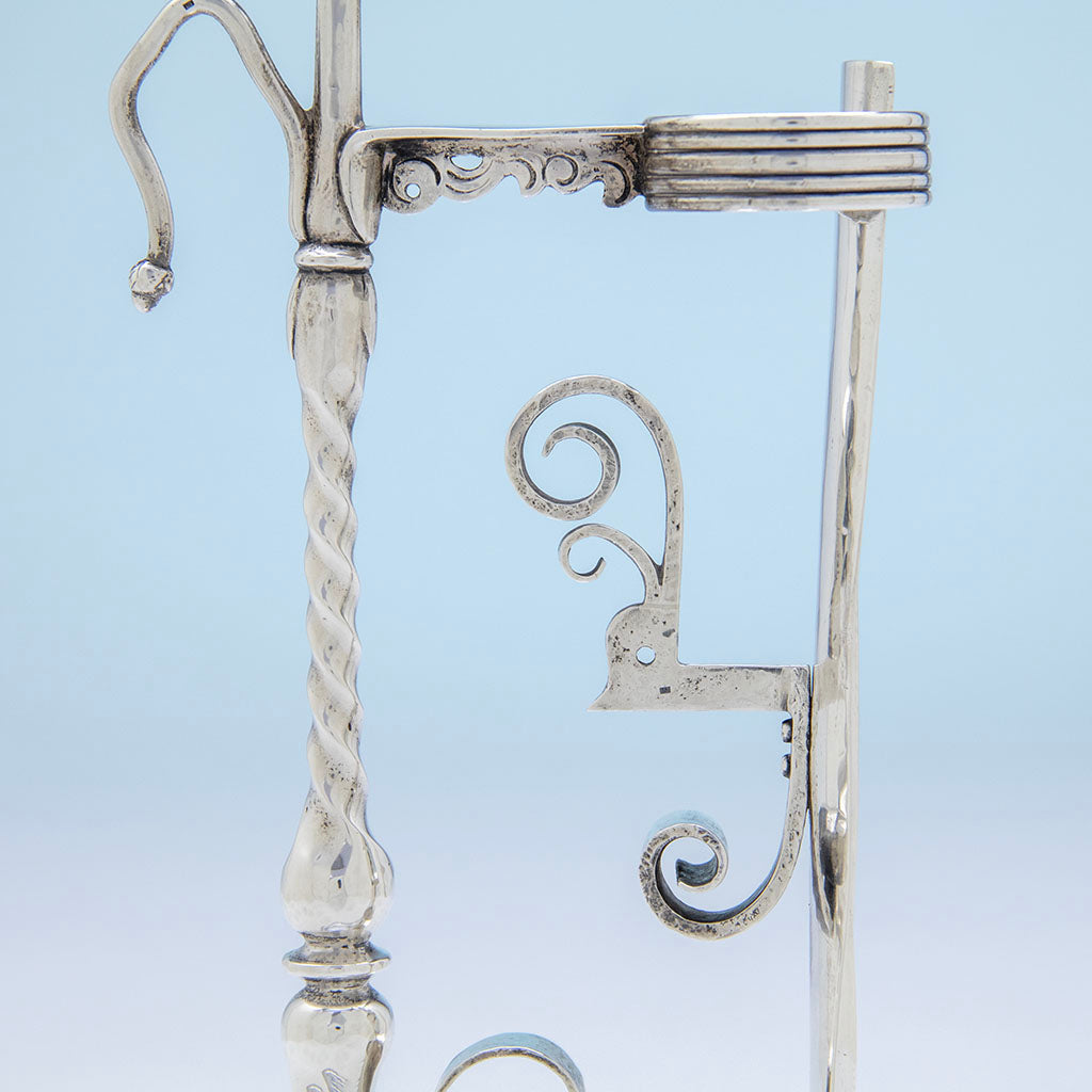 Bird on Dominick &amp; Haff Antique Sterling Silver Figural Candlestick, NYC, NY, 1881