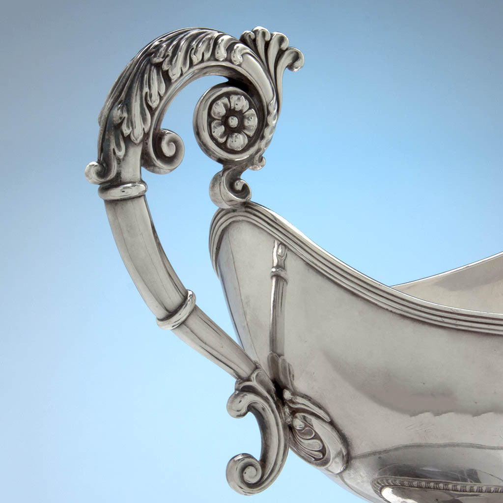 Detail of Françoise-Marie-Catherine Vigue French Antique .950 Silver Gravy Boat, Paris, c. 1820