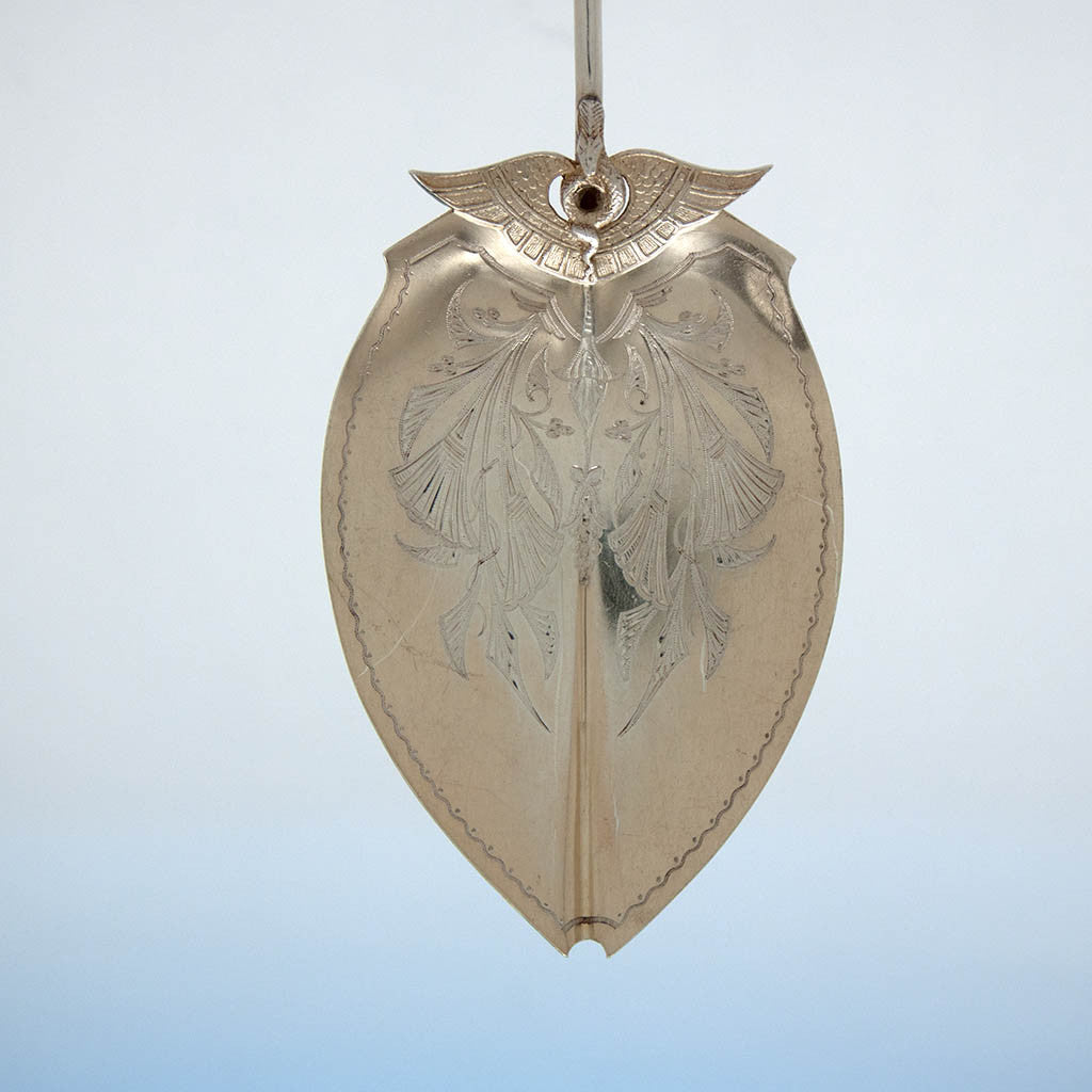 Blade to Gorham &#39;Isis&#39; Pattern Antique Sterling Silver Pie Server, Providence, RI, c. 1870
