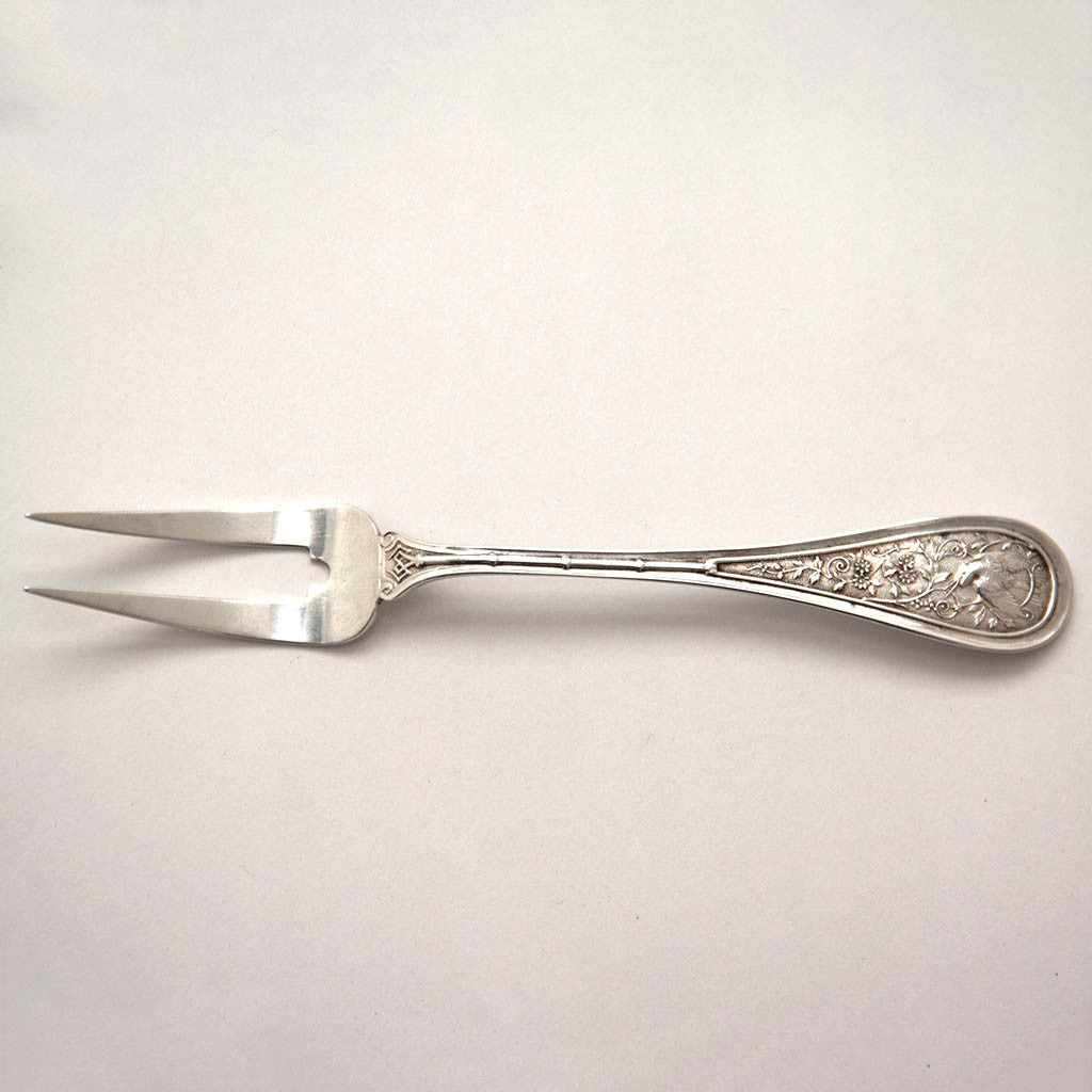 John Wendt 'Bird' Pattern Antique Sterling Silver Oyster