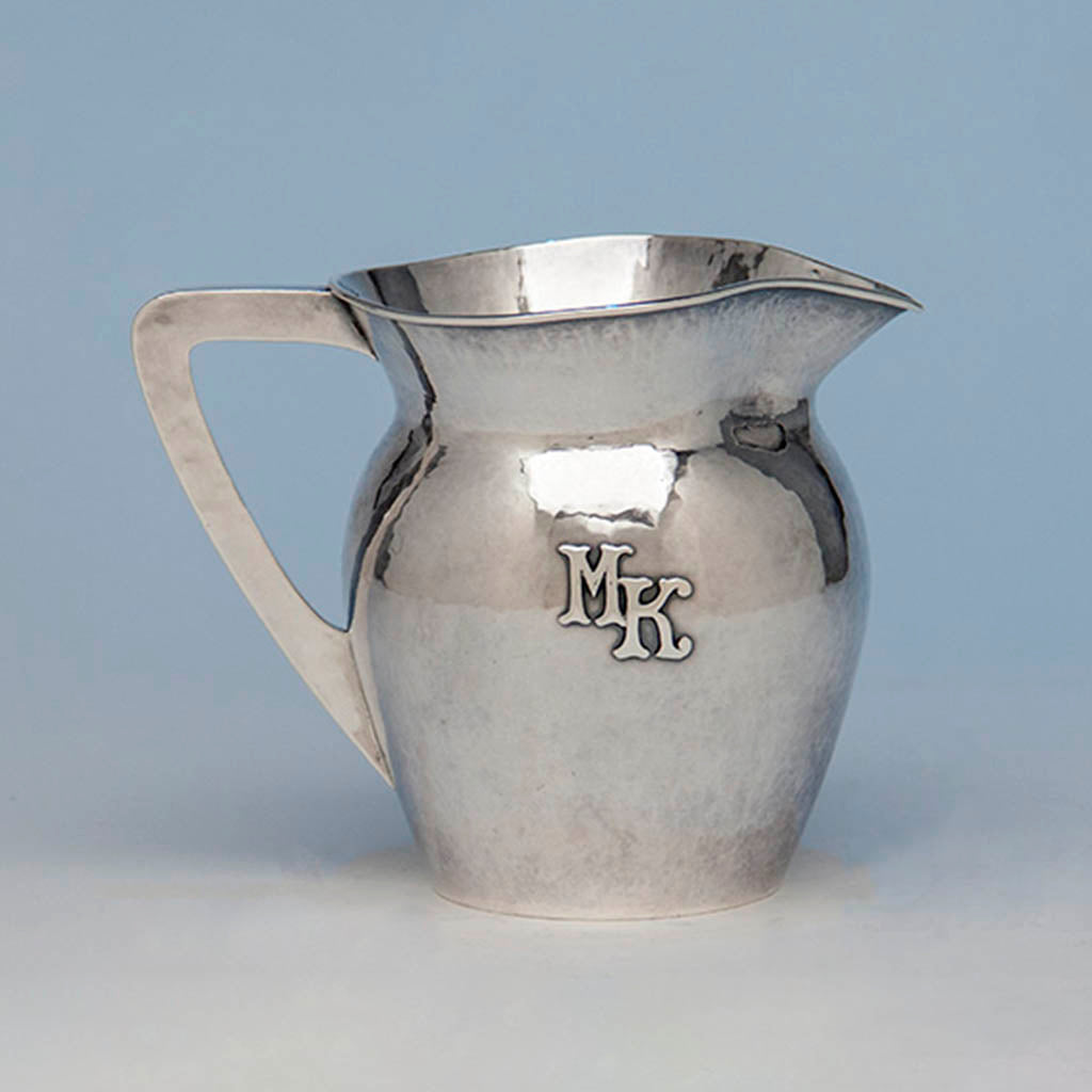 Lebolt Sterling Silver Arts & Crafts Milk Pitcher, Chicago, c. 1920