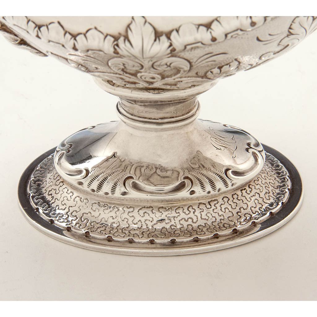 Base to Obadiah Rich Antique Sterling Silver Sauce Boat, Boston, MA, c. 1840&#39;s