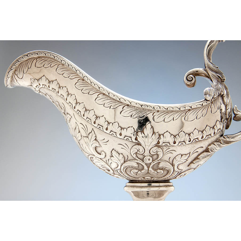 Body of Obadiah Rich Antique Sterling Silver Sauce Boat, Boston, MA, c. 1840&#39;s