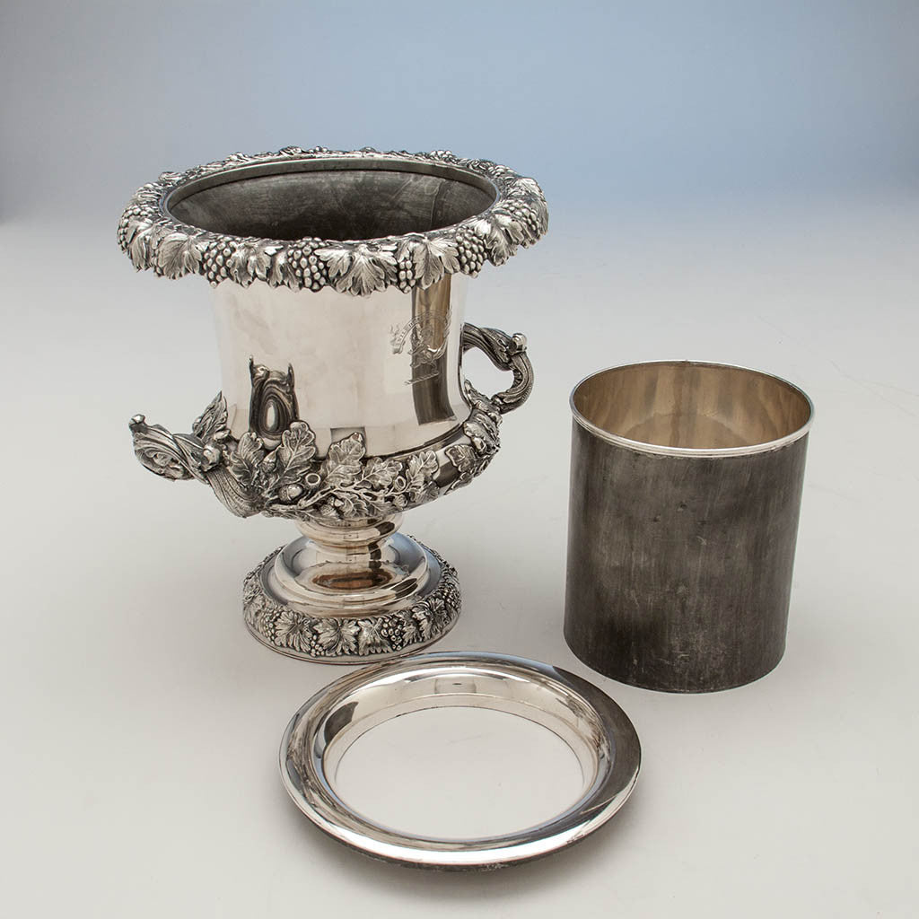 Parts to Antique Sheffield Plate Pair of Wine Coolers, England, c. 1820