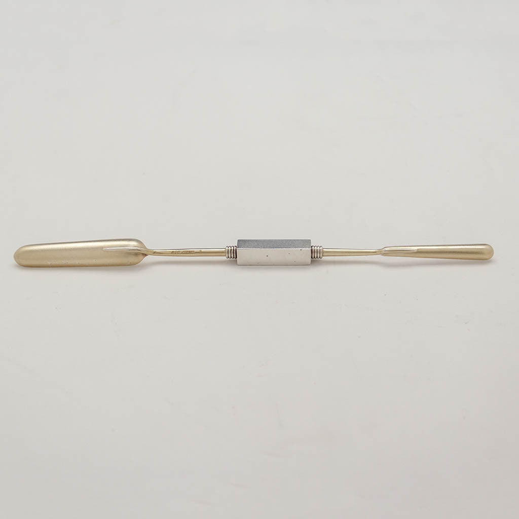 Back of Gorham Antique Sterling Silver Double Marrow Scoop, Providence, RI, 1875