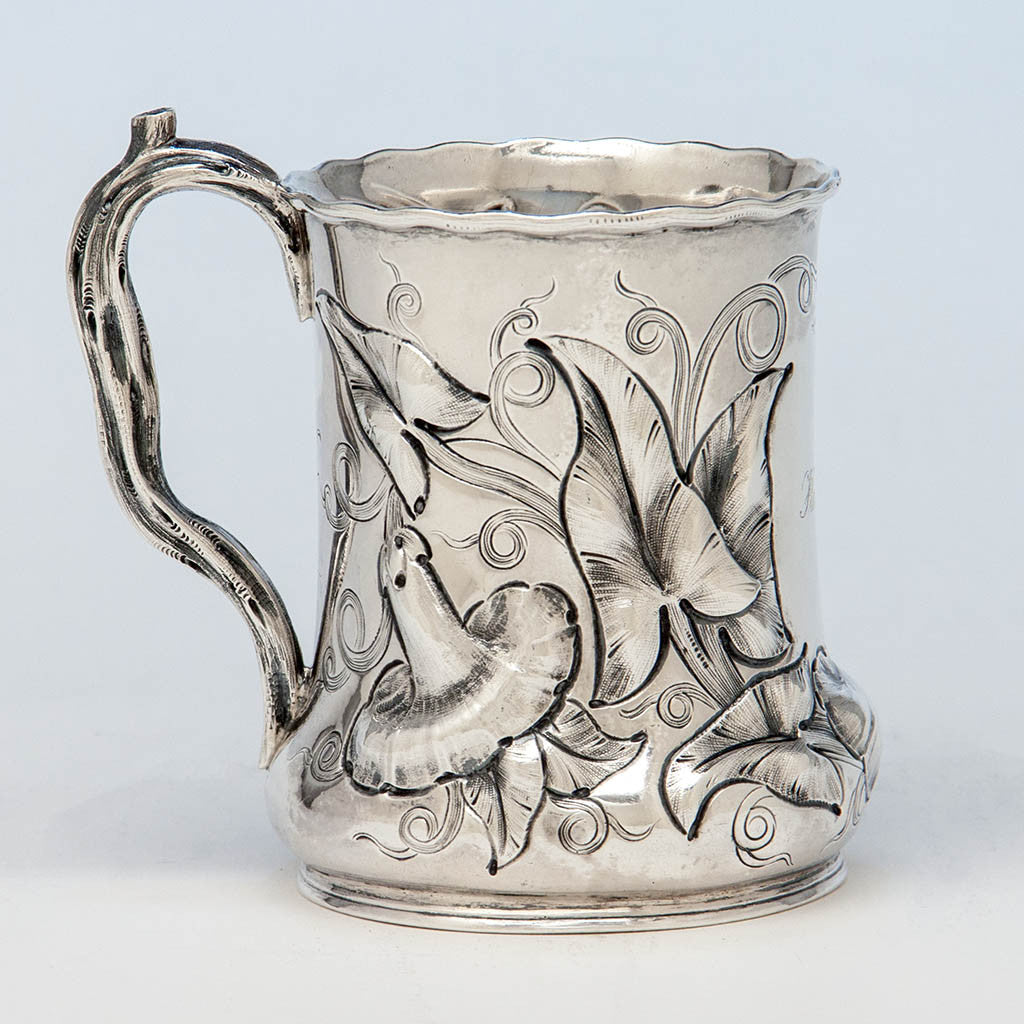 John Chandler Moore Antique Coin Silver Large Child's Cup, New York City, c. 1848-49