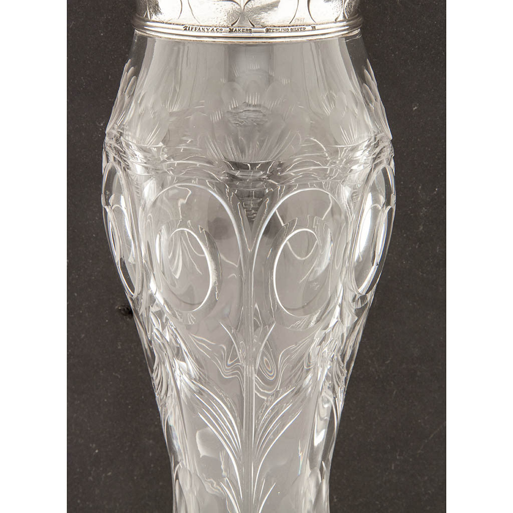 Tiffany & Co Antique Sterling Silver & Crystal Art Nouveau