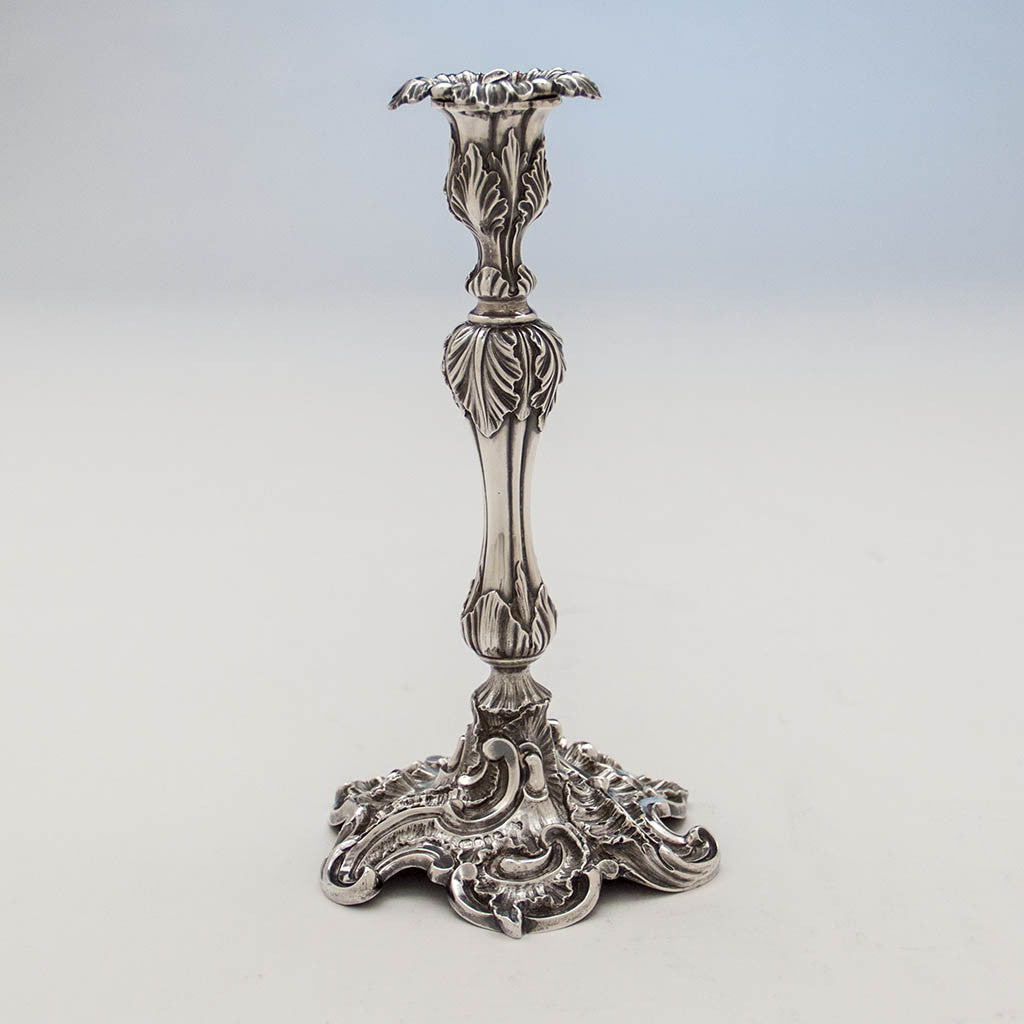 Single example of Benjamin Smith, III English Antique Sterling Silver Candlesticks, London, 1838/39 - set of 4
