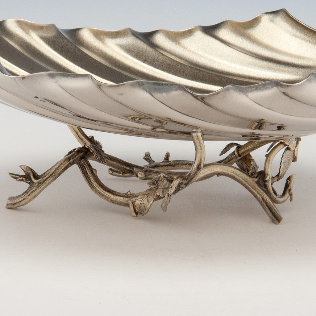 Gorham Antique Sterling Silver Figural Berry Dish, Providence, RI, 1872