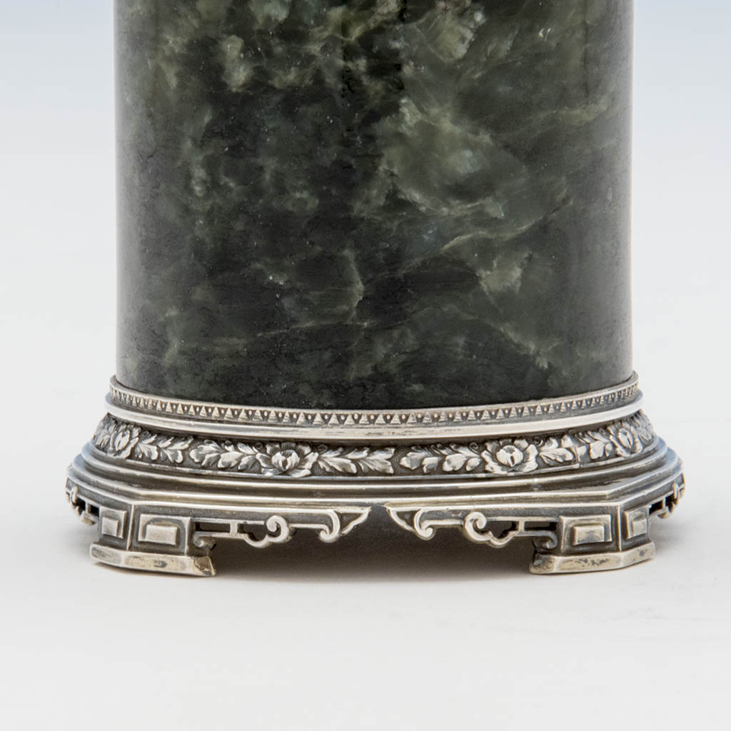 Base of Eleder-Hickok Co Sterling Mounted Japanese Container, Newark, NJ, c. 1920&#39;s