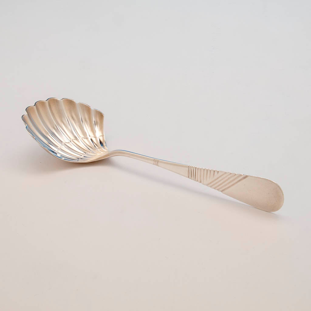 Reverse side of Gorham Antique Sterling Silver &#39;Gingko&#39; Serving Spoon, c. 1880