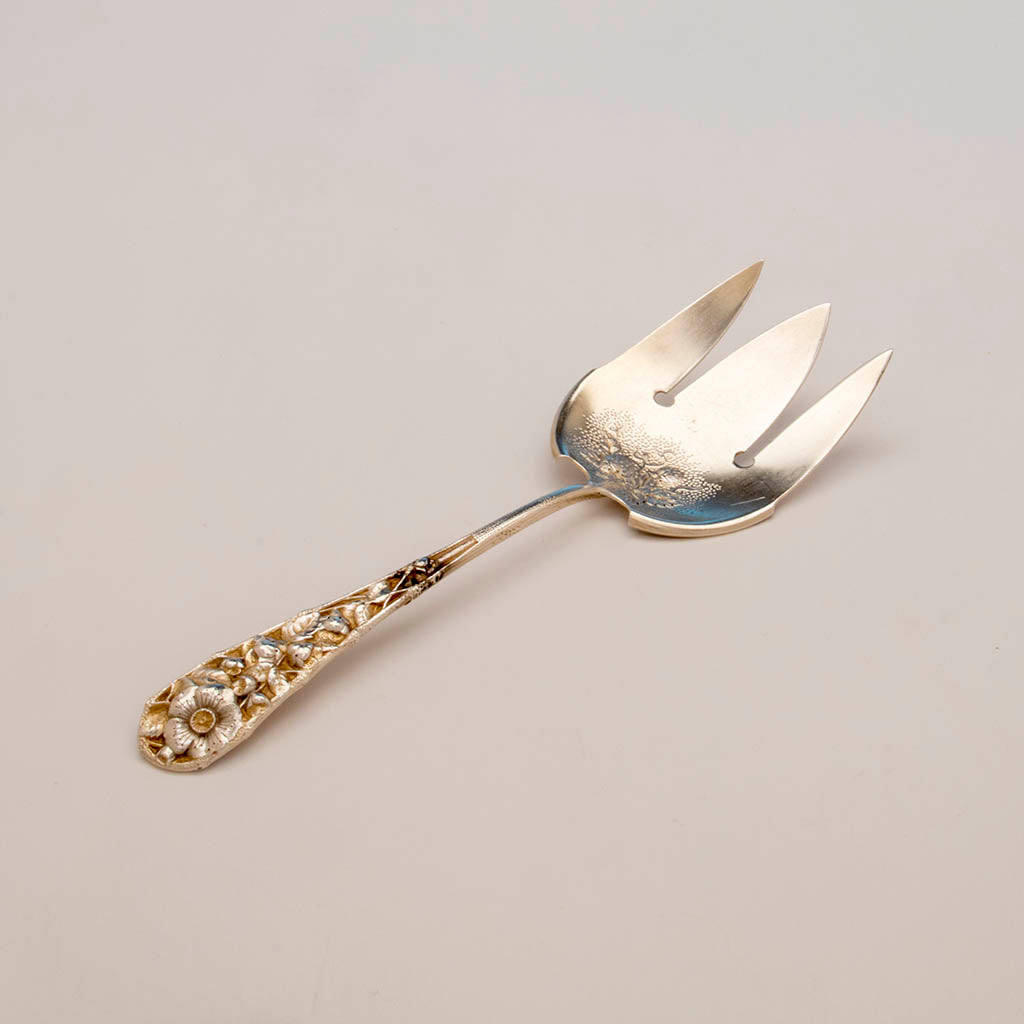 Gorham &#39;Eglantine&#39; Pattern Antique Sterling Silver Serving Fork, Providence, RI, 1880