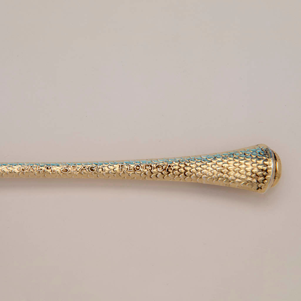 Back of handle to Gorham Antique Sterling Silver Palm Beach Serving Fork, Providence, RI, c. 1900