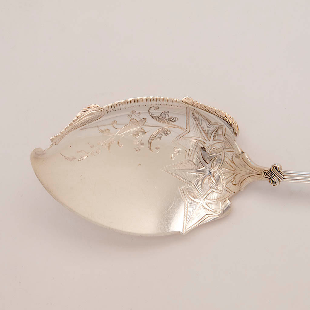 Blade to John Wendt &#39;Apollo&#39; Pattern Antique Sterling Silver Ice Cream Server, NYC, c. late 1860s