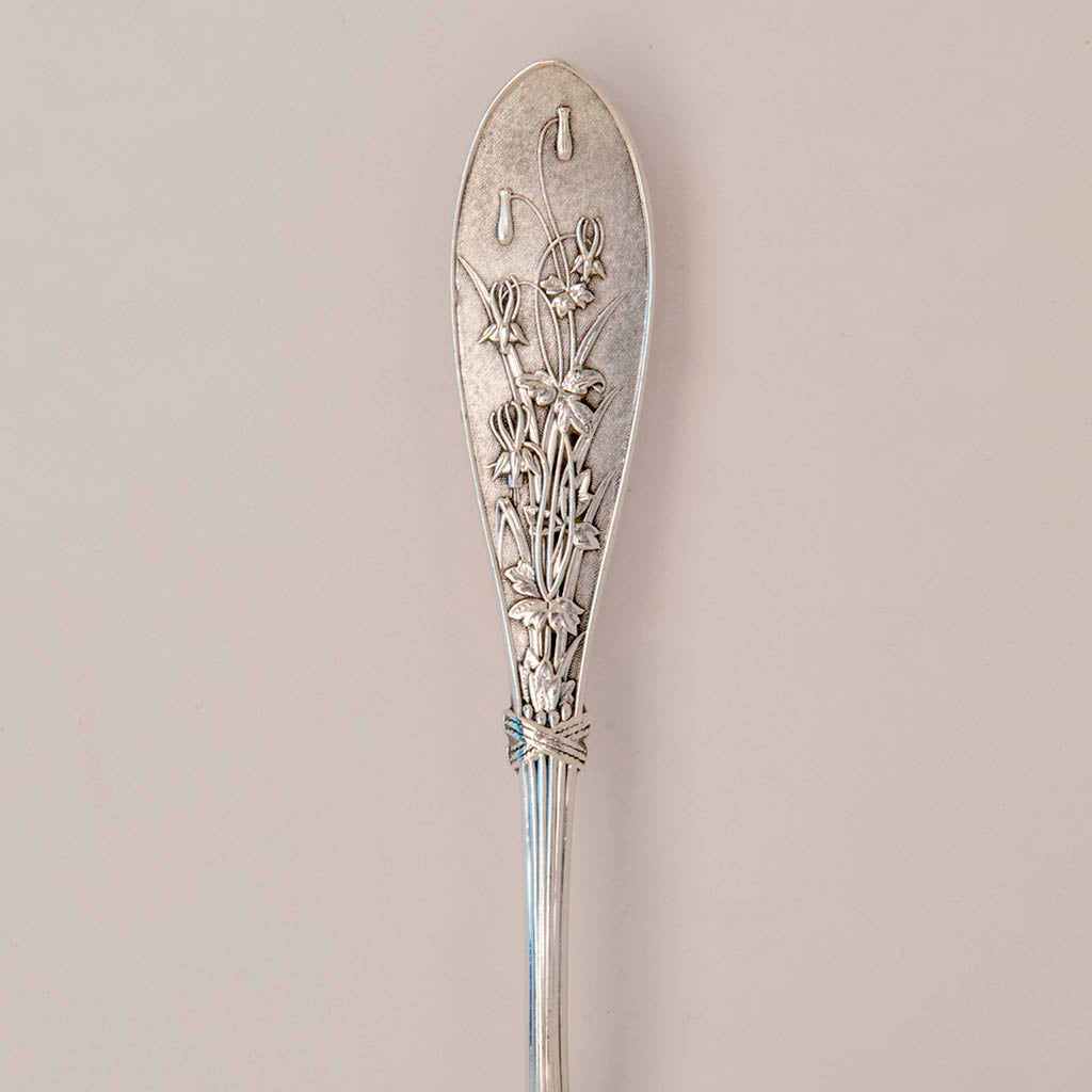 Handle to Whiting &#39;Honeysuckle&#39; Pattern Antique Sterling Pie Server, NYC, late 1870s