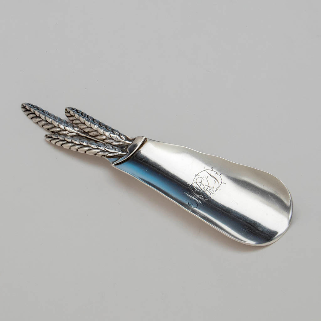 Whiting, Frank M. Antique Sterling Silver Shoehorn, North Attleboro, MA, c. 1880&#39;s