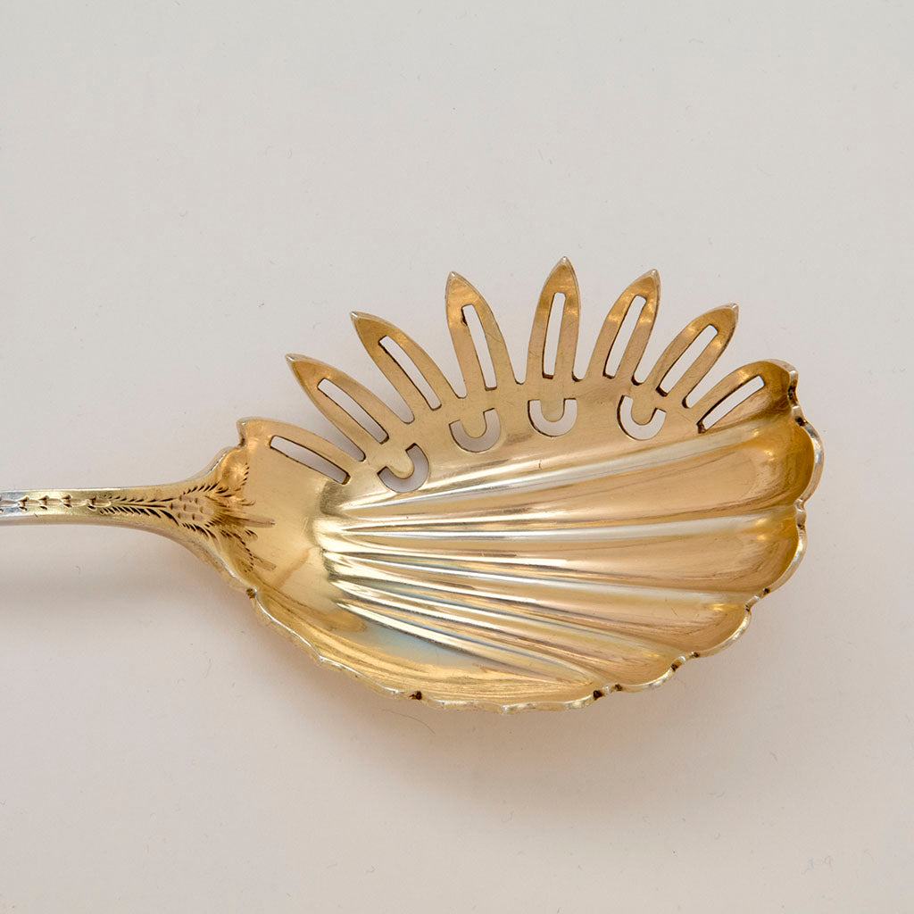 Bowl to Farr and Bro. Antique Coin SIlver Macaroni Server, Philadelphia, PA, c. 1860