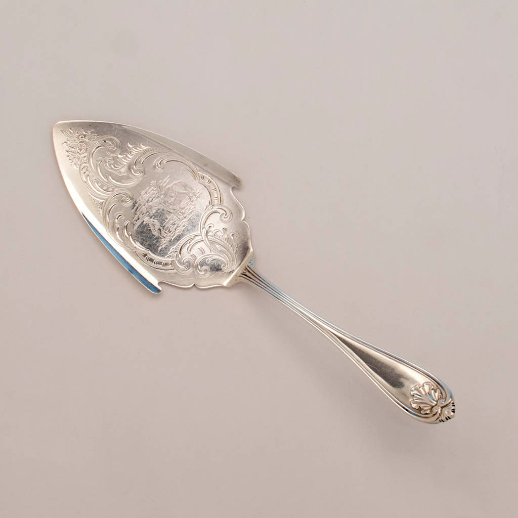 Gorham ‘Josephine’ Pattern Antique Coin Silver Pie Server, 1855-67