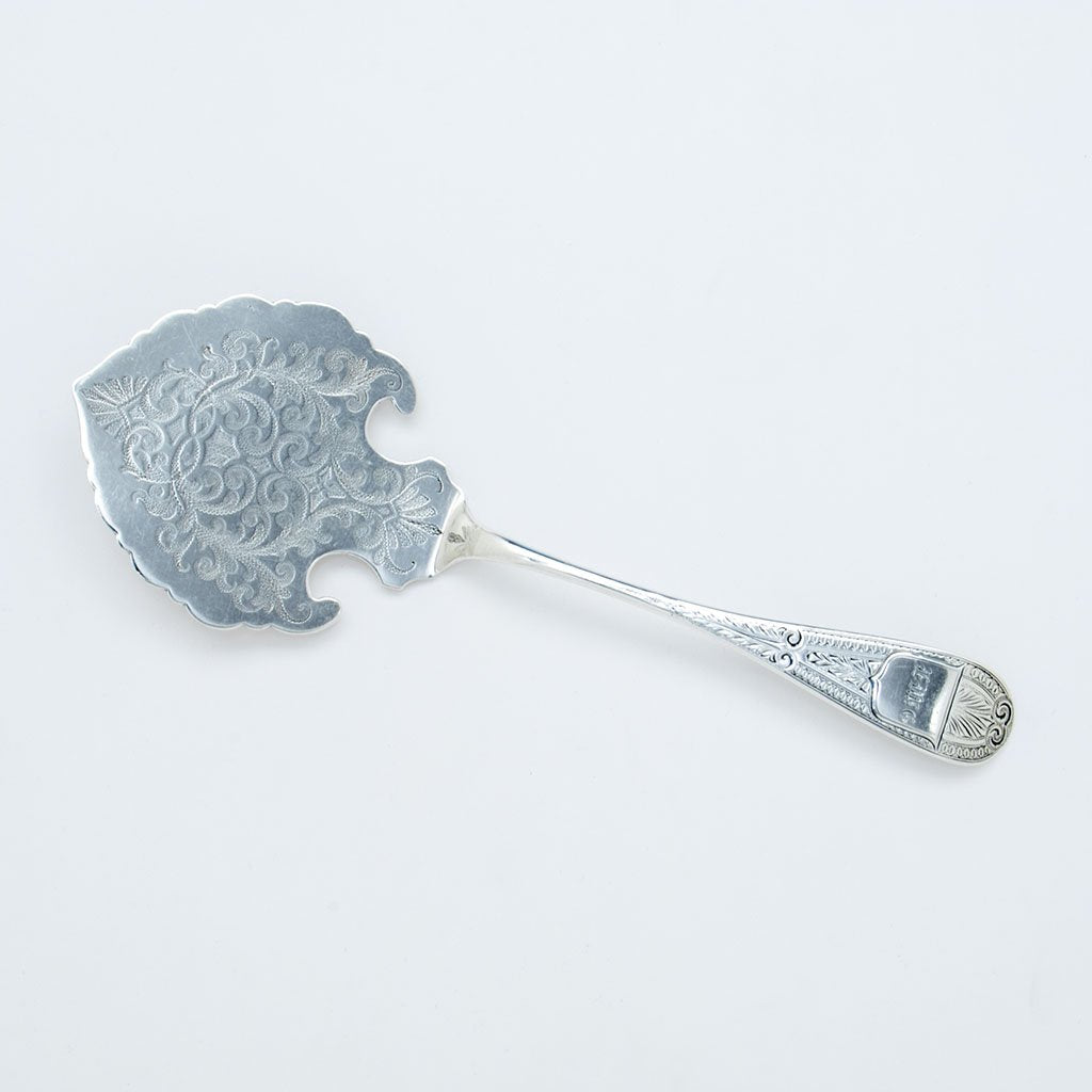 Bigelow Brothers and Kennard Antique Sterling Silver Pancake Server, Boston, MA, c. 1870