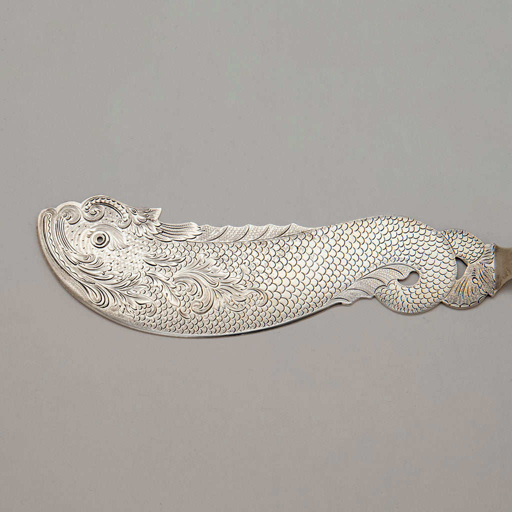 Blade of J E. Caldwell Antique Sterling Silver Fish Server, Philadelphia, c. 1860&#39;s