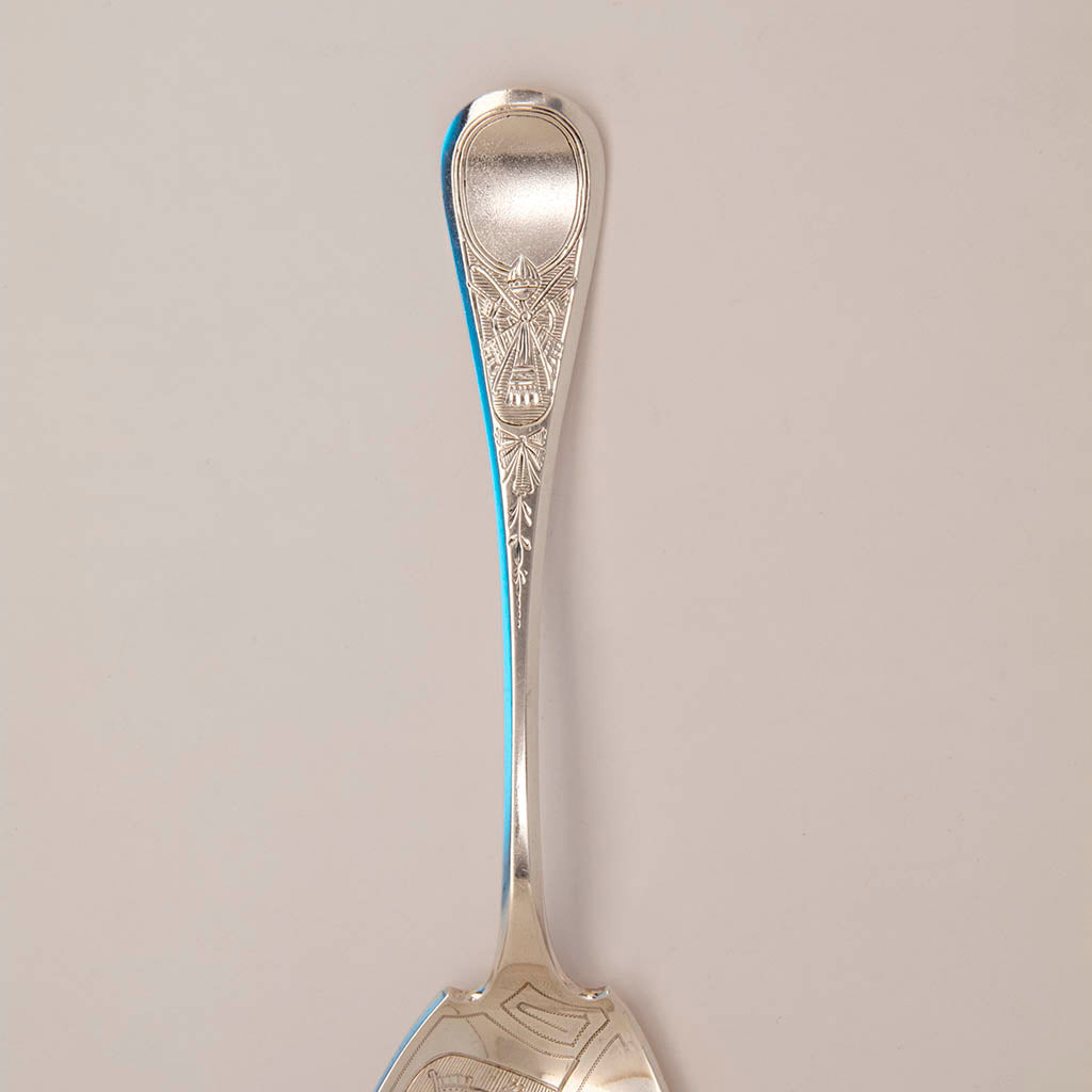 Handle to Tiffany &#39;Antique Engraved&#39; Pattern Sterling Ice Cream Slice, NYC, 1870-75