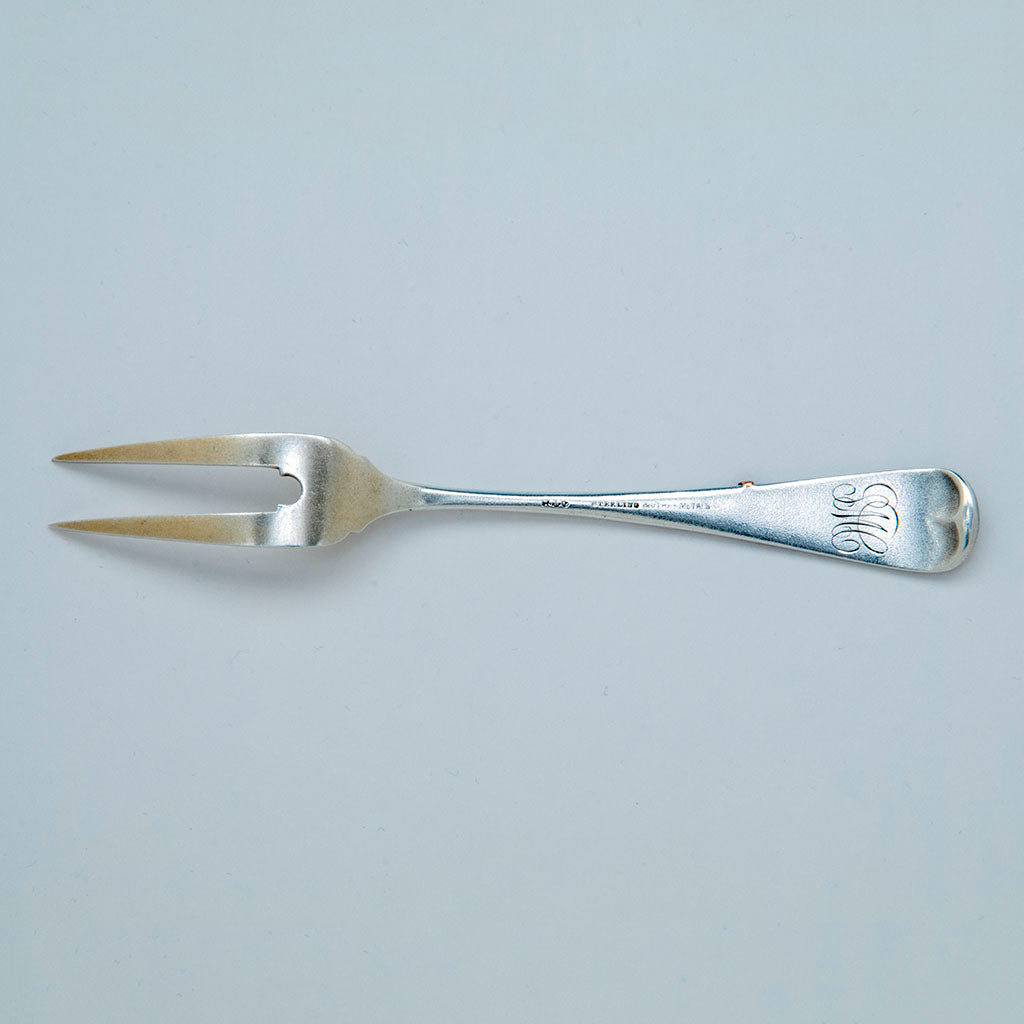 Gorham Mixed Metal Oyster or Fruit Fork, Providence, RI, c