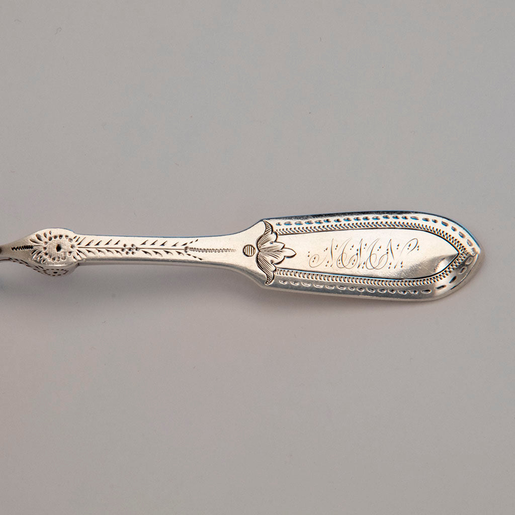 Handle of Coles, Albert Antique Coin Silver Master Butter Knife, NYC, c. 1860&#39;s