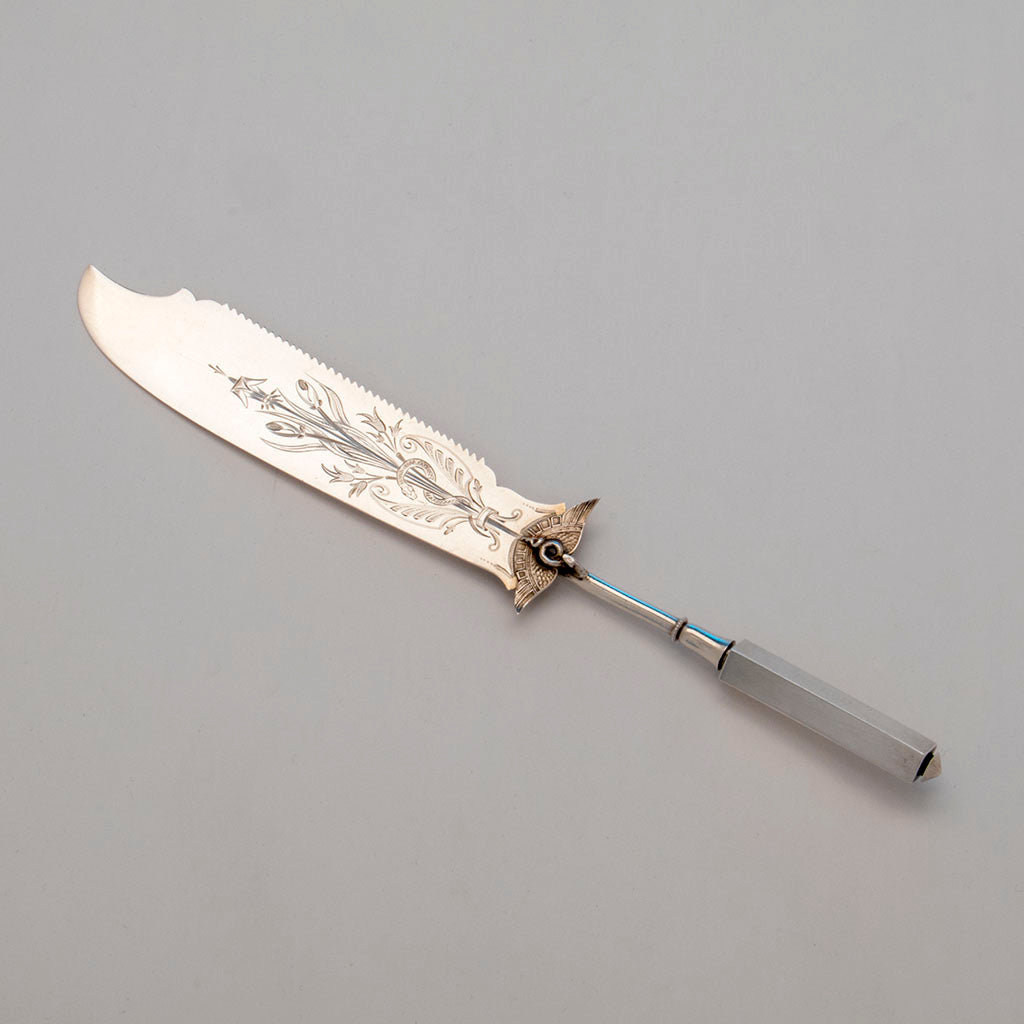Gorham 'Isis' Pattern Antique Sterling Silver Cake Server, Providence, RI, c. 1870