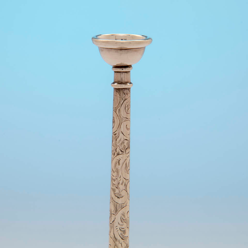 Top of Tiffany &amp; Co./ Bailey, Banks and Biddle Antique Sterling Silver Horn, Philadelphia, PA, c. 1880