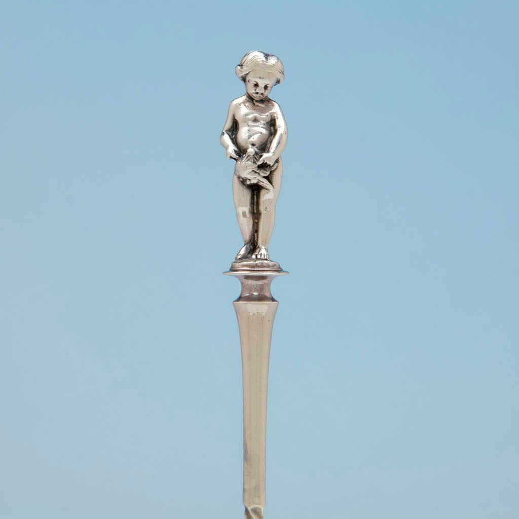 Figure to Gorham Antique Coin Silver Figural Ice Spoon, Providence, RI, c. 1870